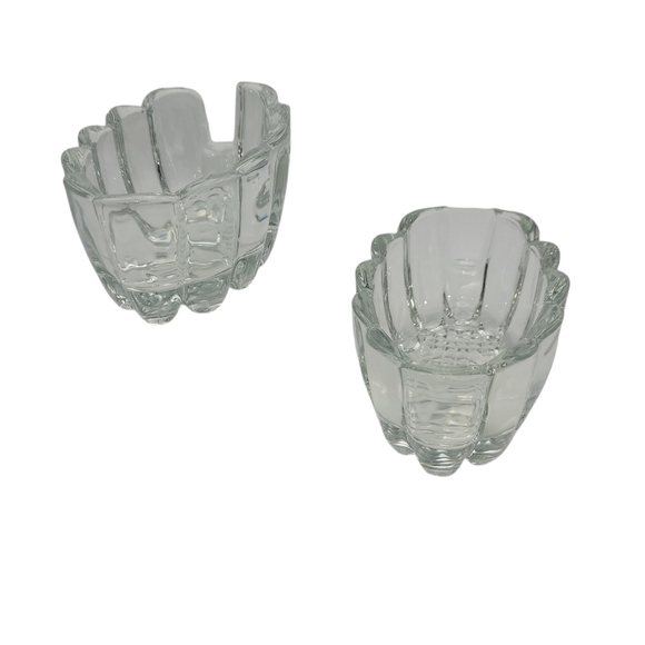 NIB NWOT Vintage Princess House Glass Spoon Holders Buffet Service - Picture 6 of 10